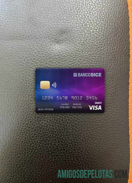 Cartão Visa Banco Chile BICE Photolook Frente exemplo